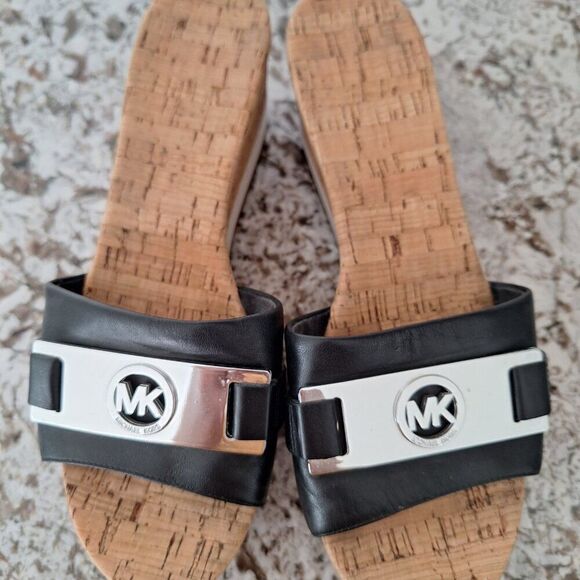 MICHAEL MICHAEL KORS // Warren Platform  Black Sandal  size 8M - Picture 6 of 8